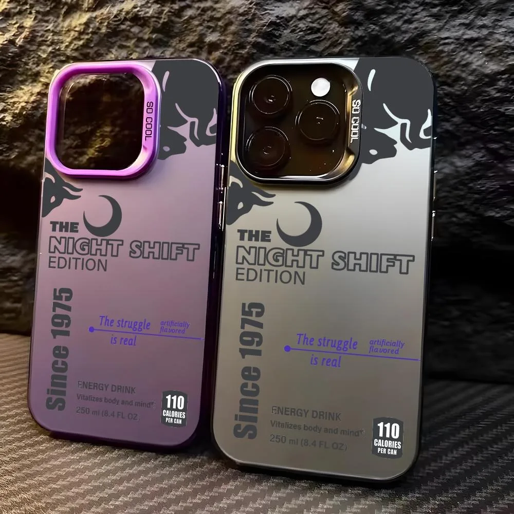 التدرج اللون الثور شرب تصميم جراب هاتف ل lMDColor الفضة شل ل lPhone 17 16 e 15 14 13 12 11 برو ماكس زائد #2