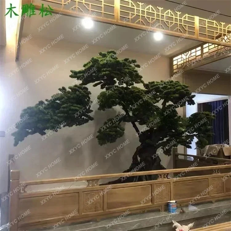 TT53Large-scale Simulated Welcome Pine Beauty Pine Decorative Landscape Green Plants Fake Pine Interior Ornament
