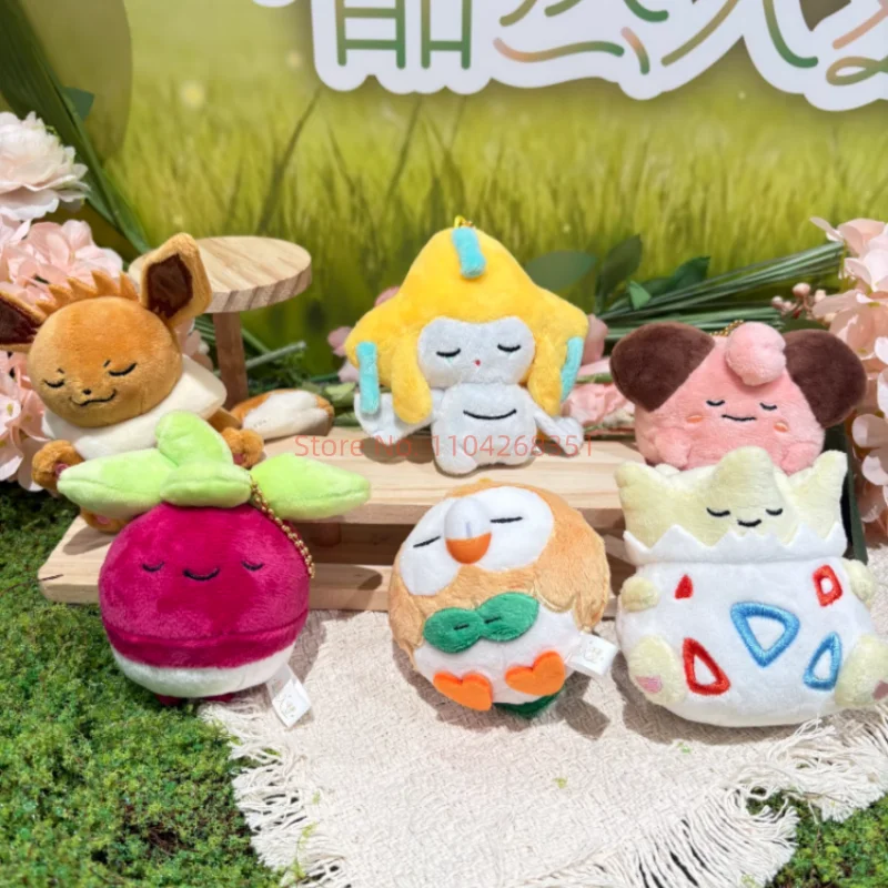 

Genuine PokéMon Suya Suya Friends Keychain Blind Box Togepi Cleffa Jirachi Eevee Decorative Cute Model Doll Collection Toy Gifts
