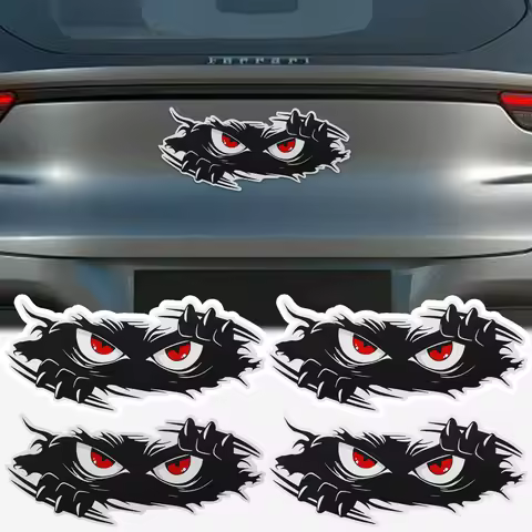3/1Pcs Funny Monster Sticker Waterproof 3D Vinyl Self Adhesive Funny Anime Cute Auto Peeking Monster Car Stickers