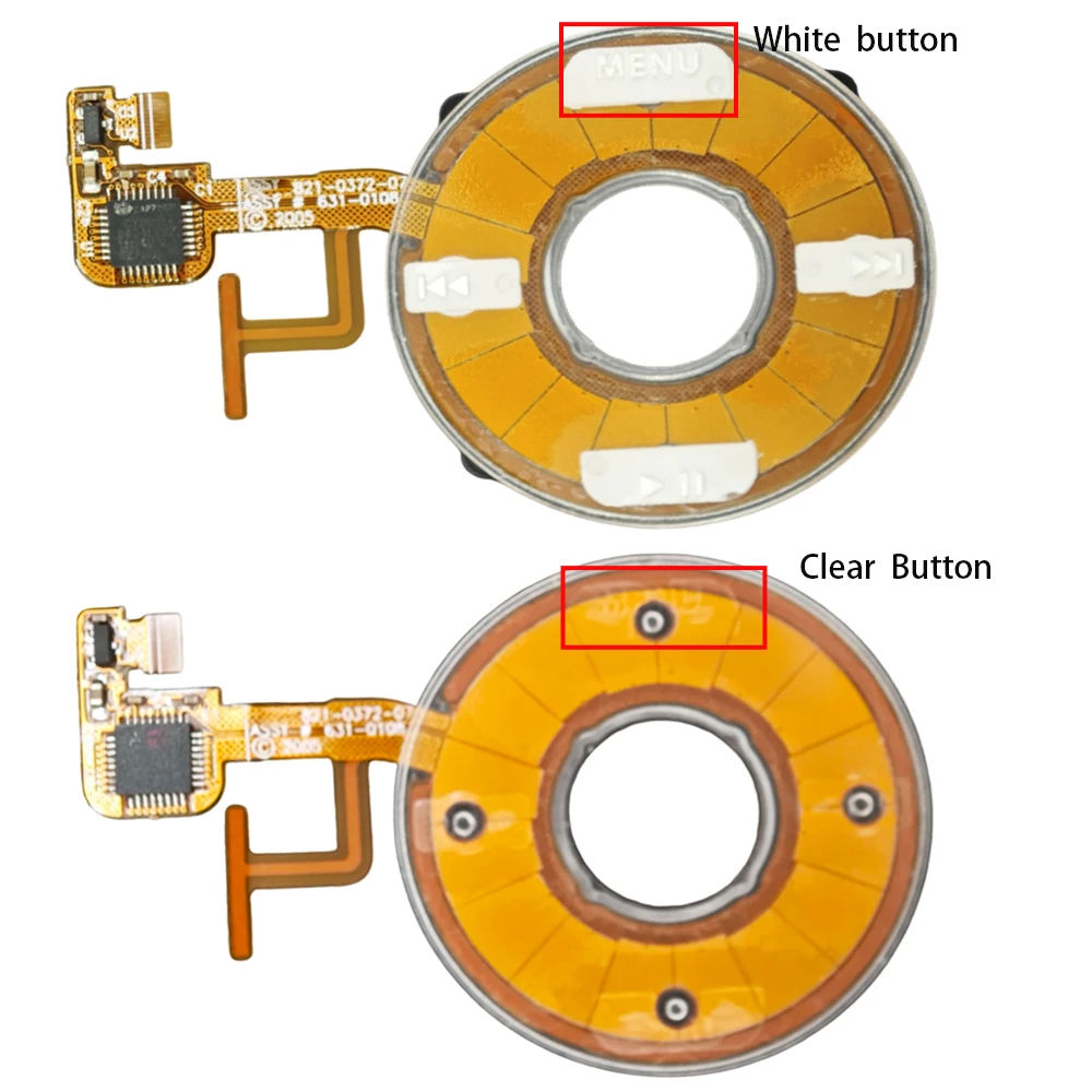 Clear faceplate with click wheel button center key for ipod video 5th 30GB 60GB 5.5th gen 30GB 80GB plastic housing case