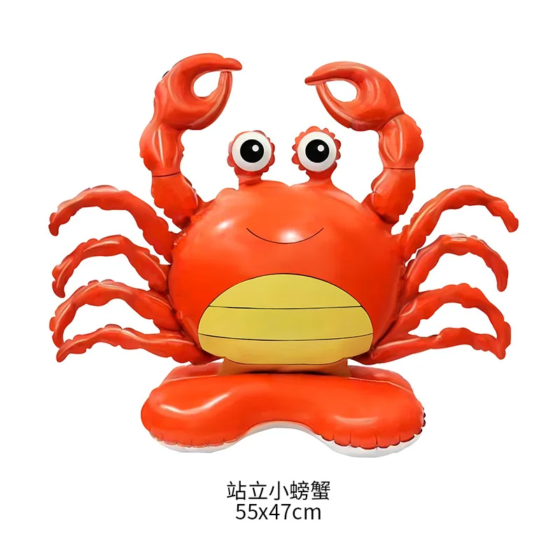 Large Crab Balloons Lobster Balloons Ocean Theme Birthday Party Decorations for Boys Girl Sea Animal Balloons Seahorse Sea Lion