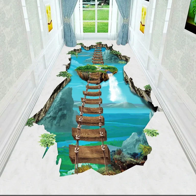 

Tatami Rug 3D Carpets for Living Room Funny Adventure Floor Area Rugs for Kids Room Decorative Long Hallway Corridor Kitchen Mat