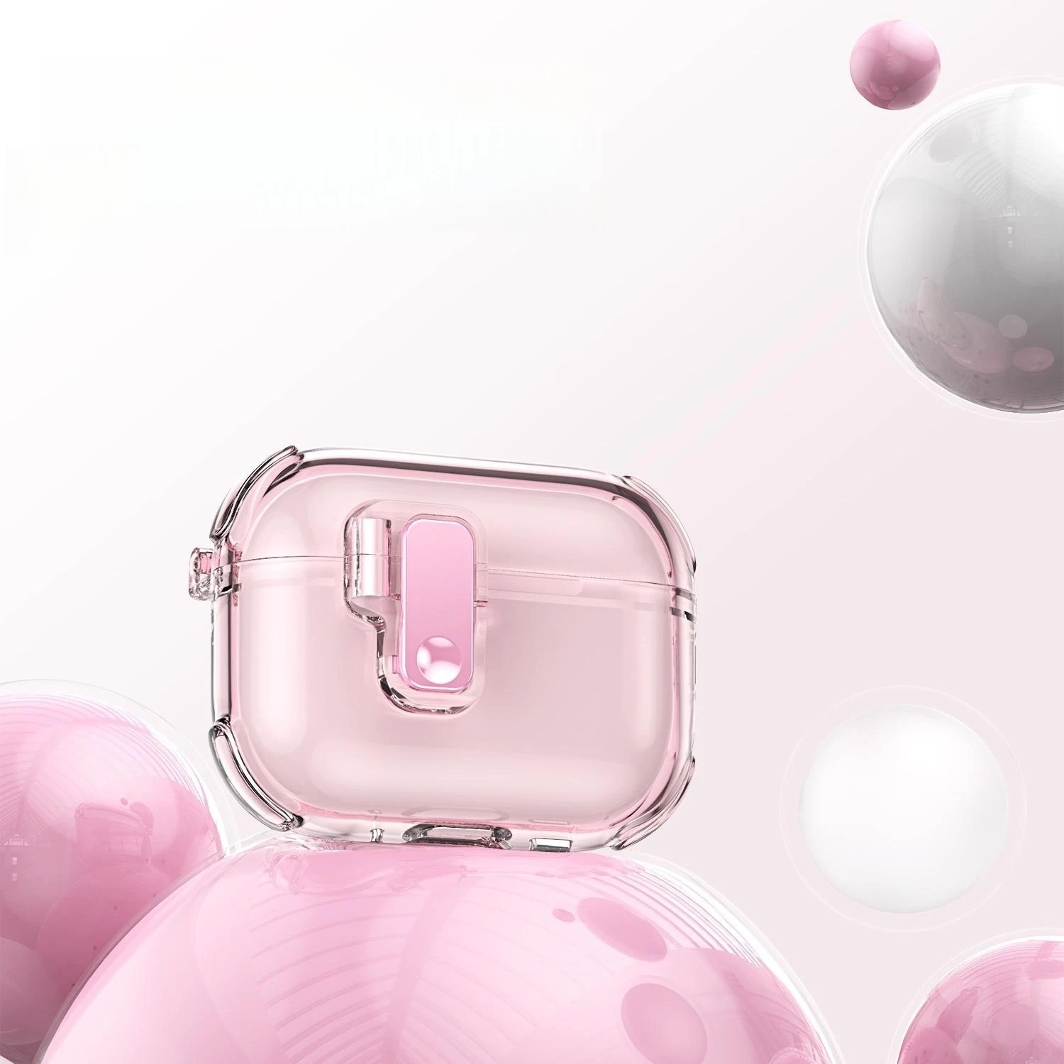 에어팟 프로3 2025 케이스 투명 자석 스위치 케이스 랜야드 키체인 포함 분실 방지 이어폰 케이스 에어팟 프로 3세대용