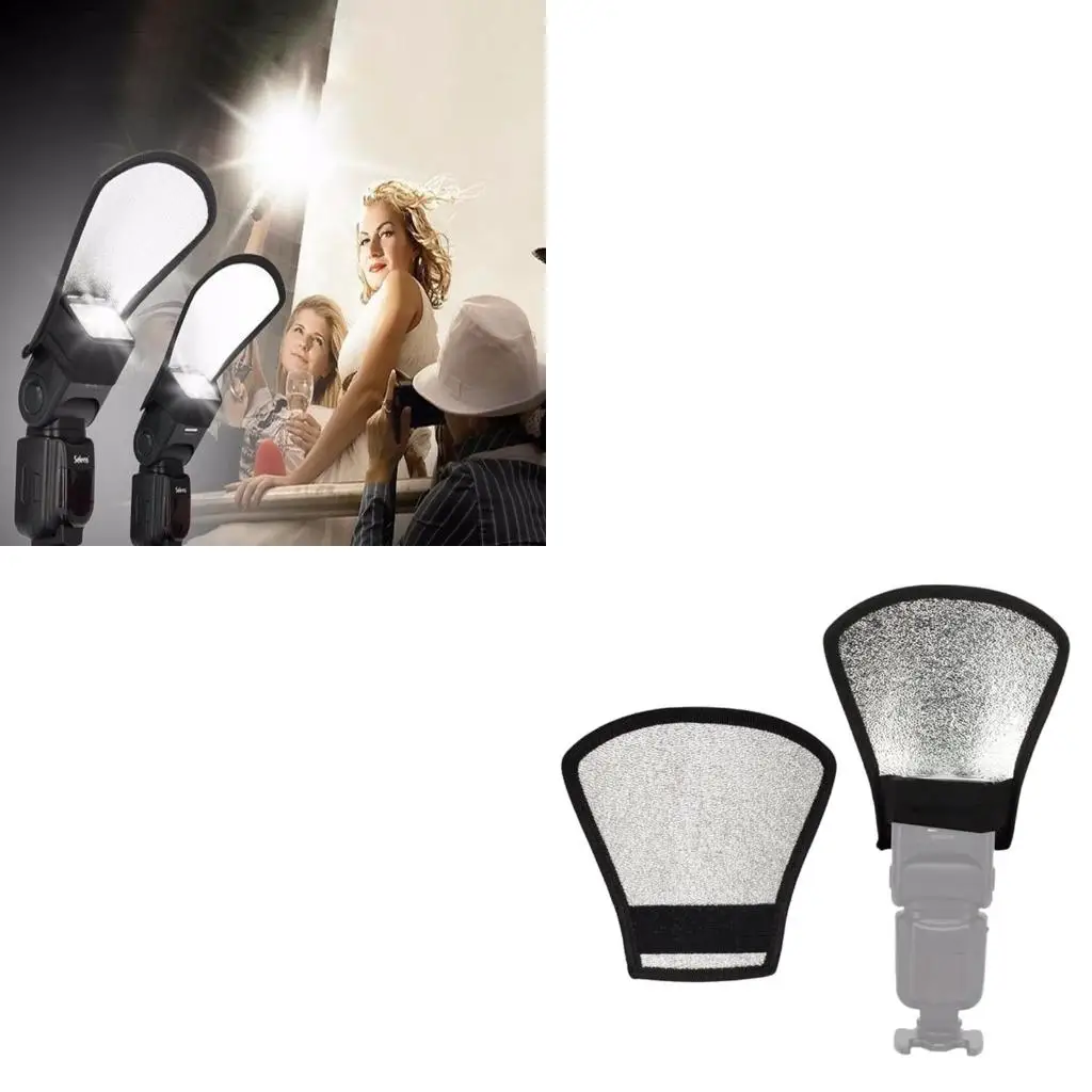 

Серебристо-белый рассеиватель вспышки для камеры, софтбокс, многофункциональный отражатель для фотосъемки