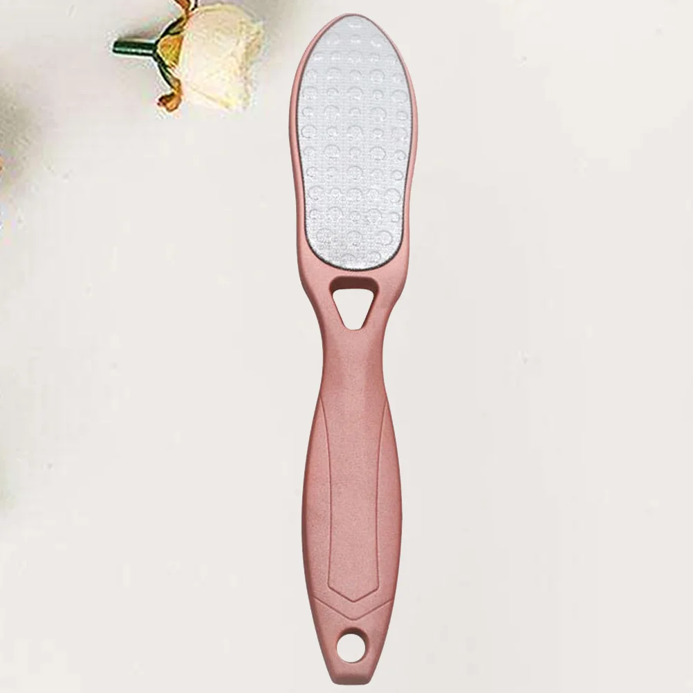 

Двусторонняя пилка для ног, отшелушивающий скраб из нержавеющей стали, инструмент для педикюра для удаления мозолей, омертвевшей кожи, портативный, для путешествий, домашнего использования