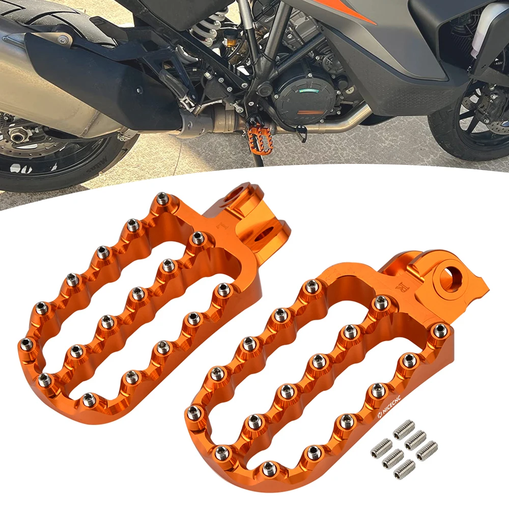 

Motorcycle Forged Footpegs Footrests for KTM 1290 Super Adventure/R/S/T 1290 SAR SAS SAT 2015-2024 1090 Adventure R 2017-2021