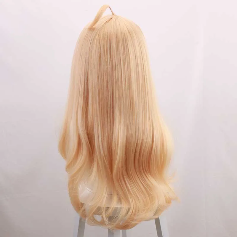 새로운 Danganronpa V3 Akane Owari 코스프레 가발 노란색 사이드 앞머리 애니메이션 가발 고온 실크 로즈 내부 네트워크