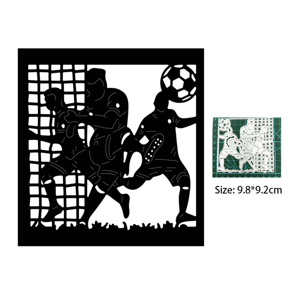 

Playing Football Metal Cutting Dies Scrapbooking Embossing Stencil Card Making Mold Photo Alum DIY Soccer Slimline Die Cut