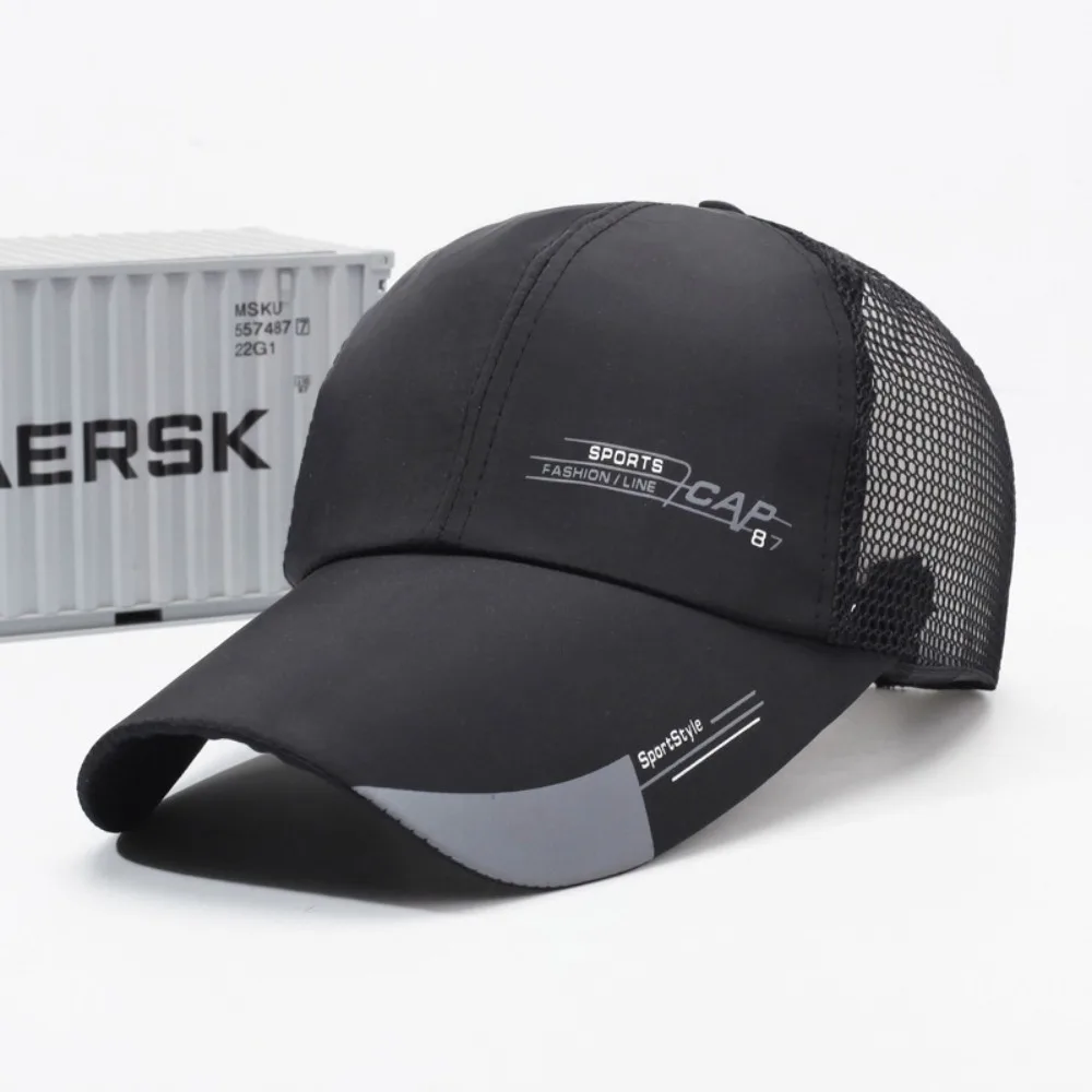 للجنسين واسعة حافة شبكة قبعة بيسبول تنفس التجفيف السريع الشمس قناع قبعة قابل للتعديل الهيب هوب القبعات الصيف