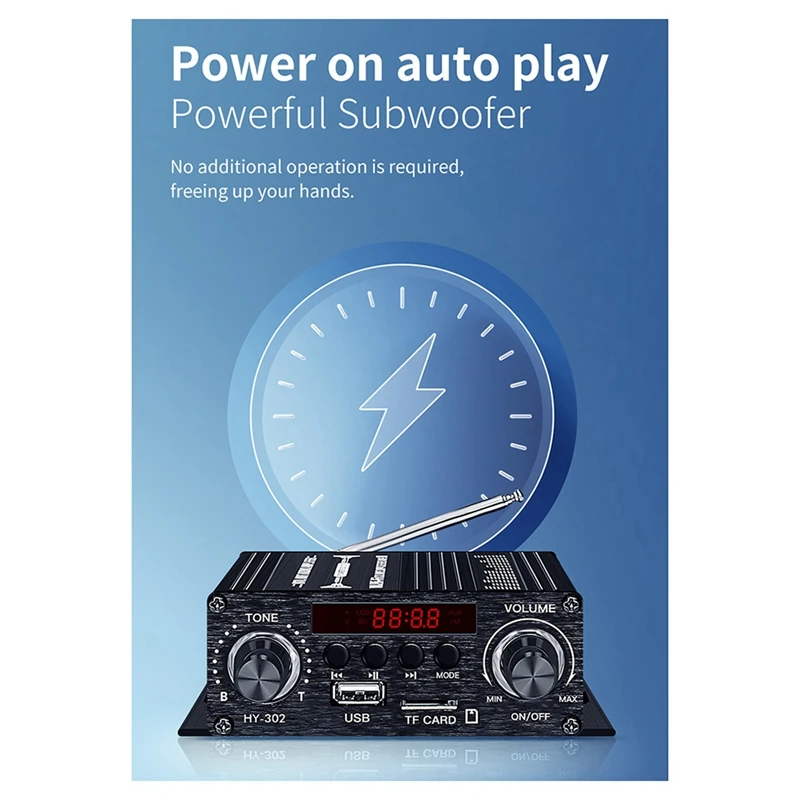 ZIZI جديد الرقمية بلوتوث مكبر للصوت 12 فولت المنزل سيارة 2 قناة HIFI مكبرات صوت FM استقبال الصوت مكبر للصوت Clase-AB AMP