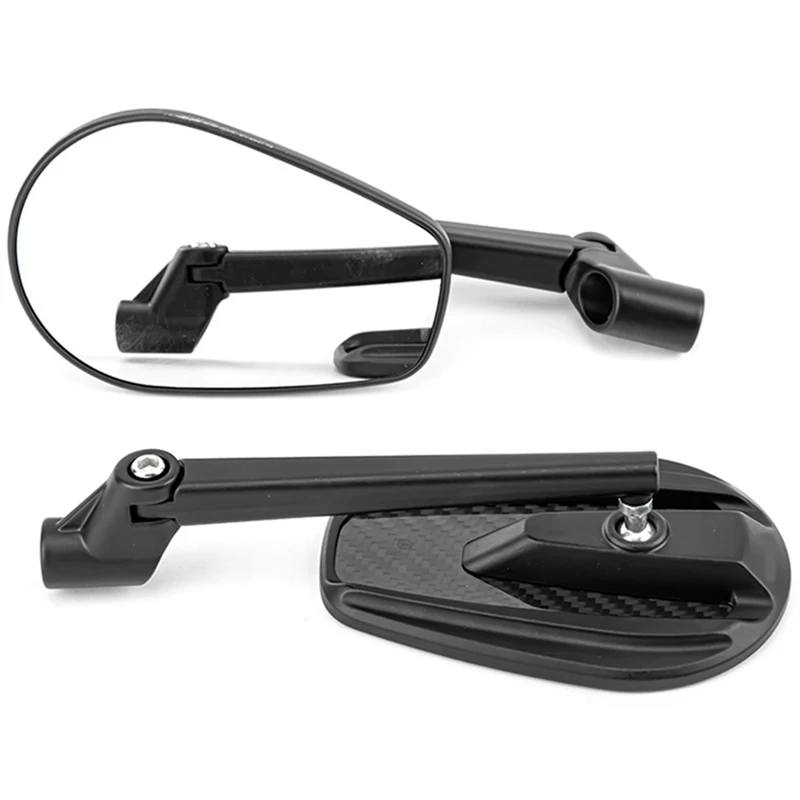 Rearview Mirror Ellipse Suitable For Electric Vehicles And Motorcycles CNC Aluminum Alloy Carbon Fiber View Reversing