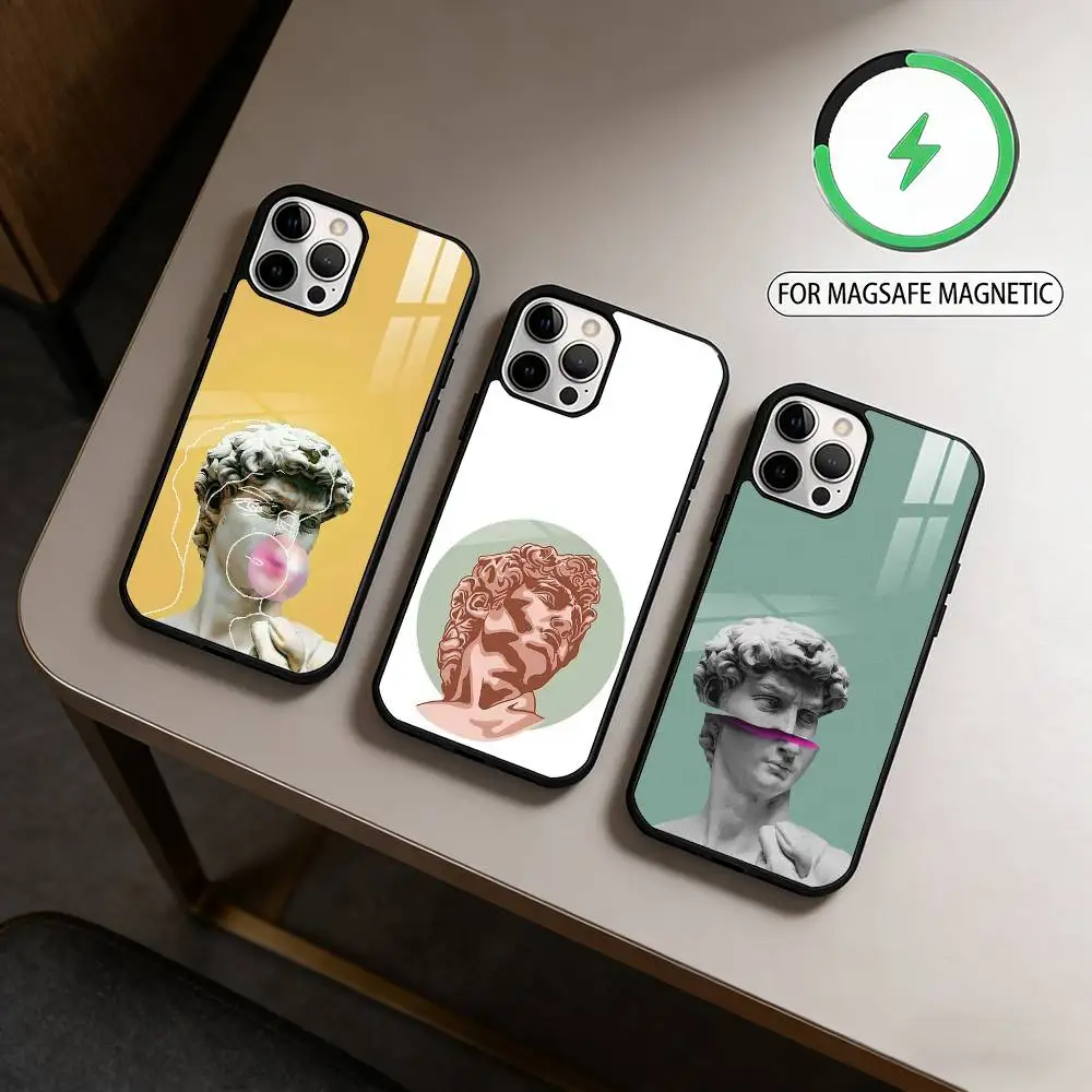 

Чехол D-David-ID A-Art-RT для iPhone 17, 16, 15, 14, 13, 12, 11 Plus, Pro Max, магнитный, для беспроводной зарядки Magsafe