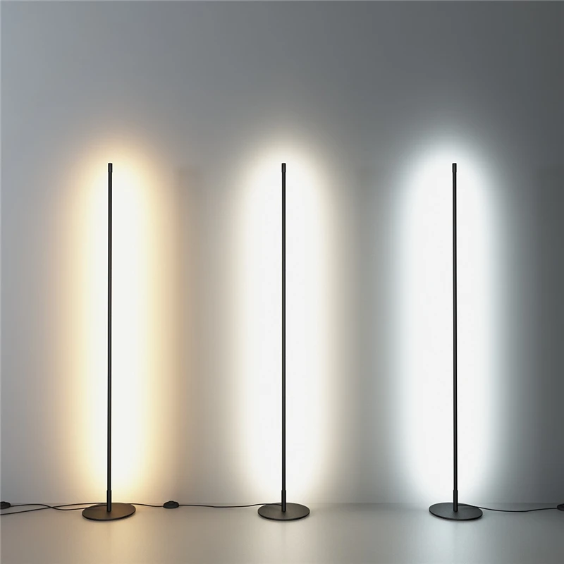 Column Led Floor Lamp Modern Standing Lamp Simple Floor Lamps for Living Room Foyer Beside Lamp 18W Dimmable Floor Light Fixture