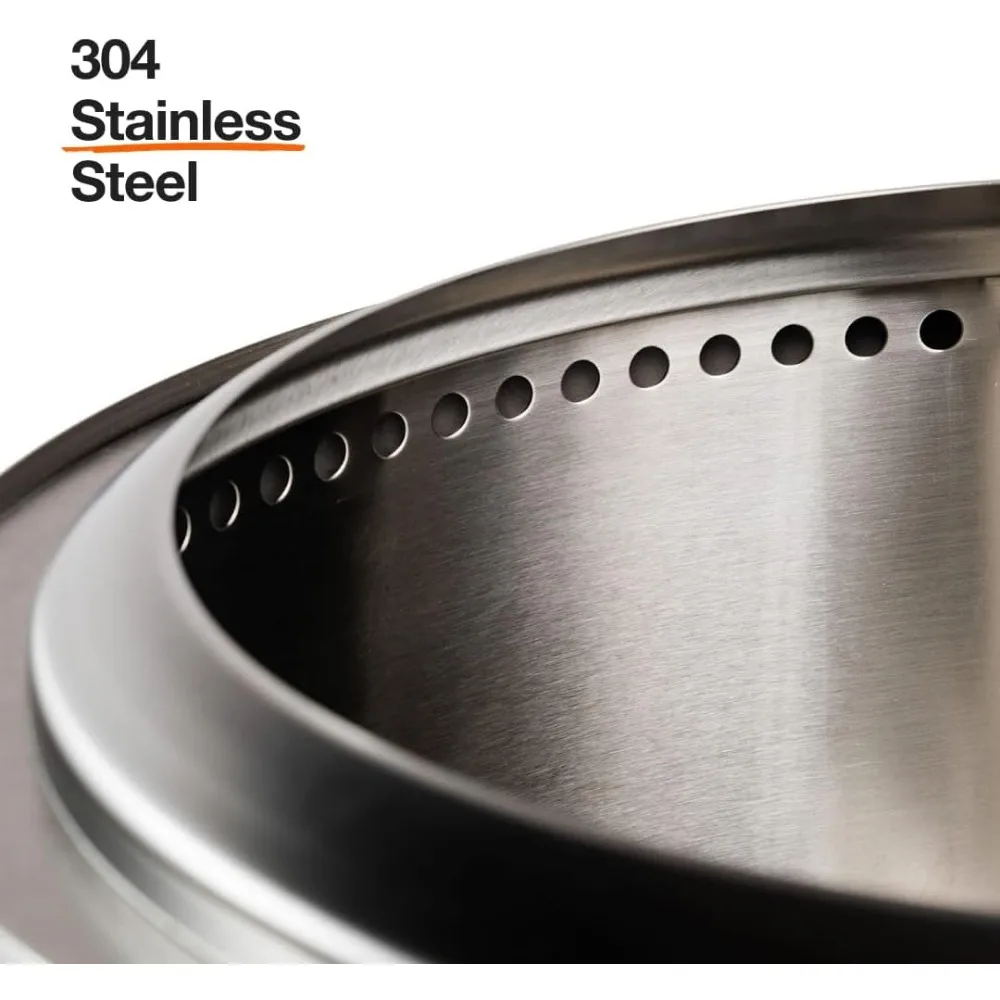 15 Portable Smokeless Fire Pit - Lightweight Outdoor Fireplace with Removable Ash Pan