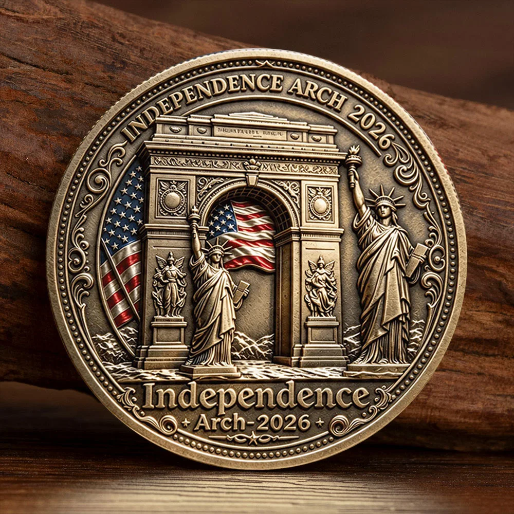 One Nation Under God Bronze Plated Souvenir Coin Independence Arch 2026 Collection Coin