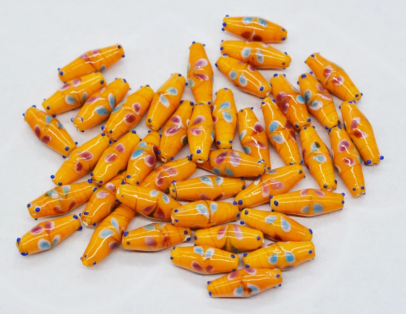 

40PCS 10X25MM antique !! Italian Murano glass beads