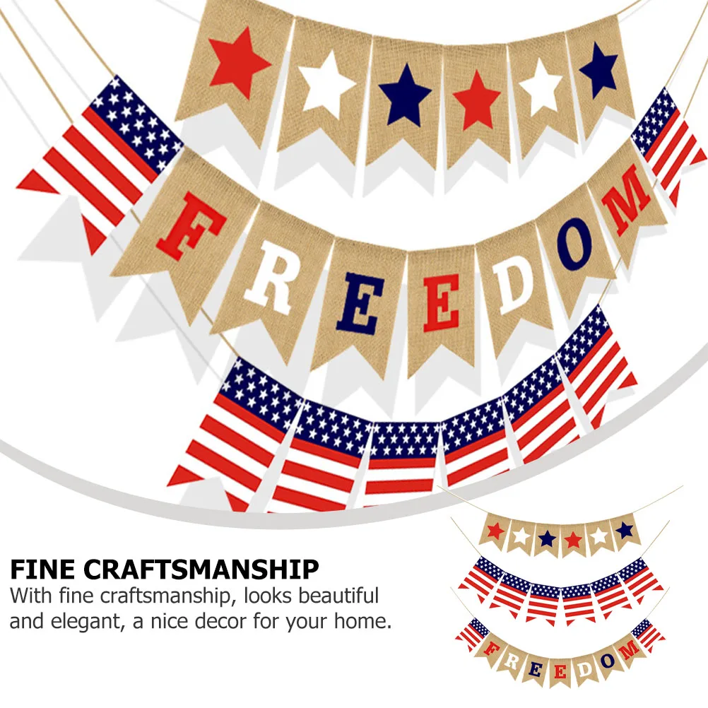 

3Pcs National Day Celebration Banner Decorative Mantel Fireplace Windows Courtyard Party Supply