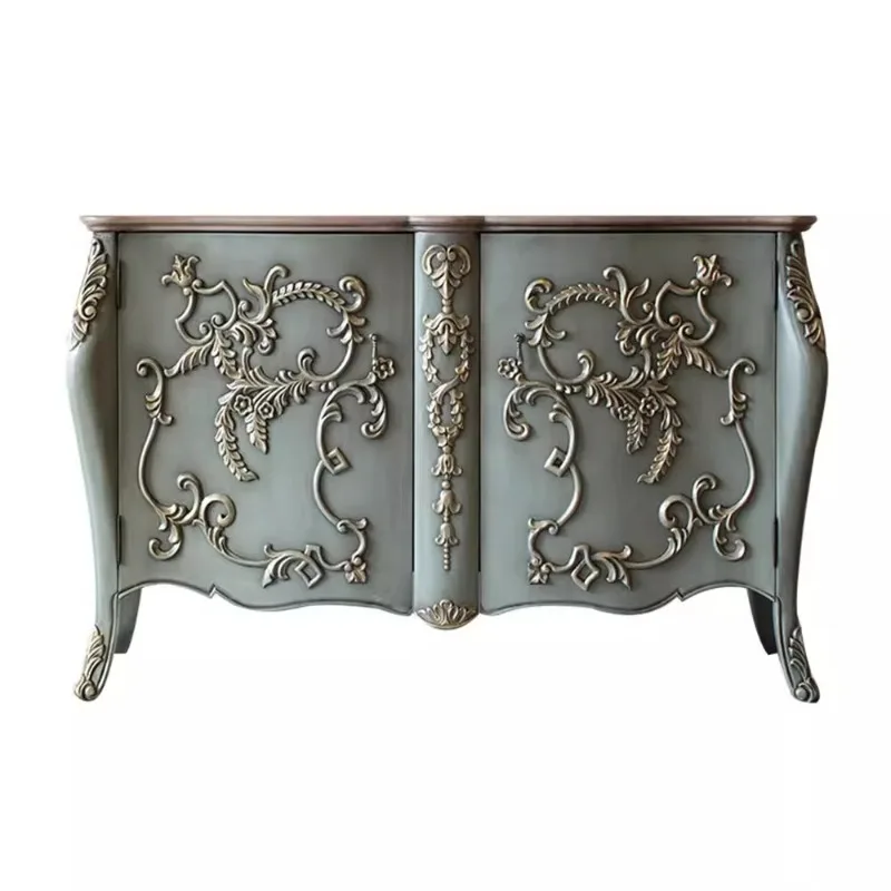 cabinet, solid wood carving, old wall cabinet, neoclassical medieval style locker, carved dining side cabinet