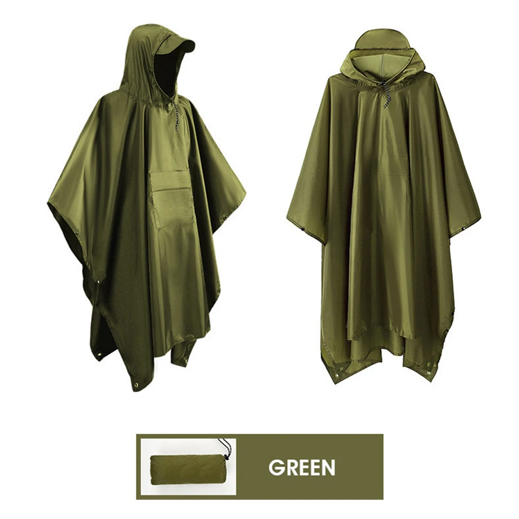 Rain Poncho Waterproof Lightweight Raincoat Jacket Hiking Mountaineering