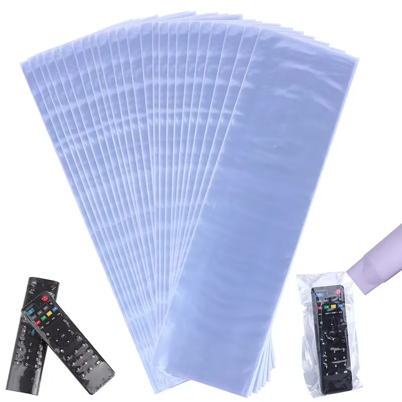 30-150 peças de película retrátil transparente, capa protetora antipoeira para controle remoto de TV e ar condicionado, plástico retrátil.