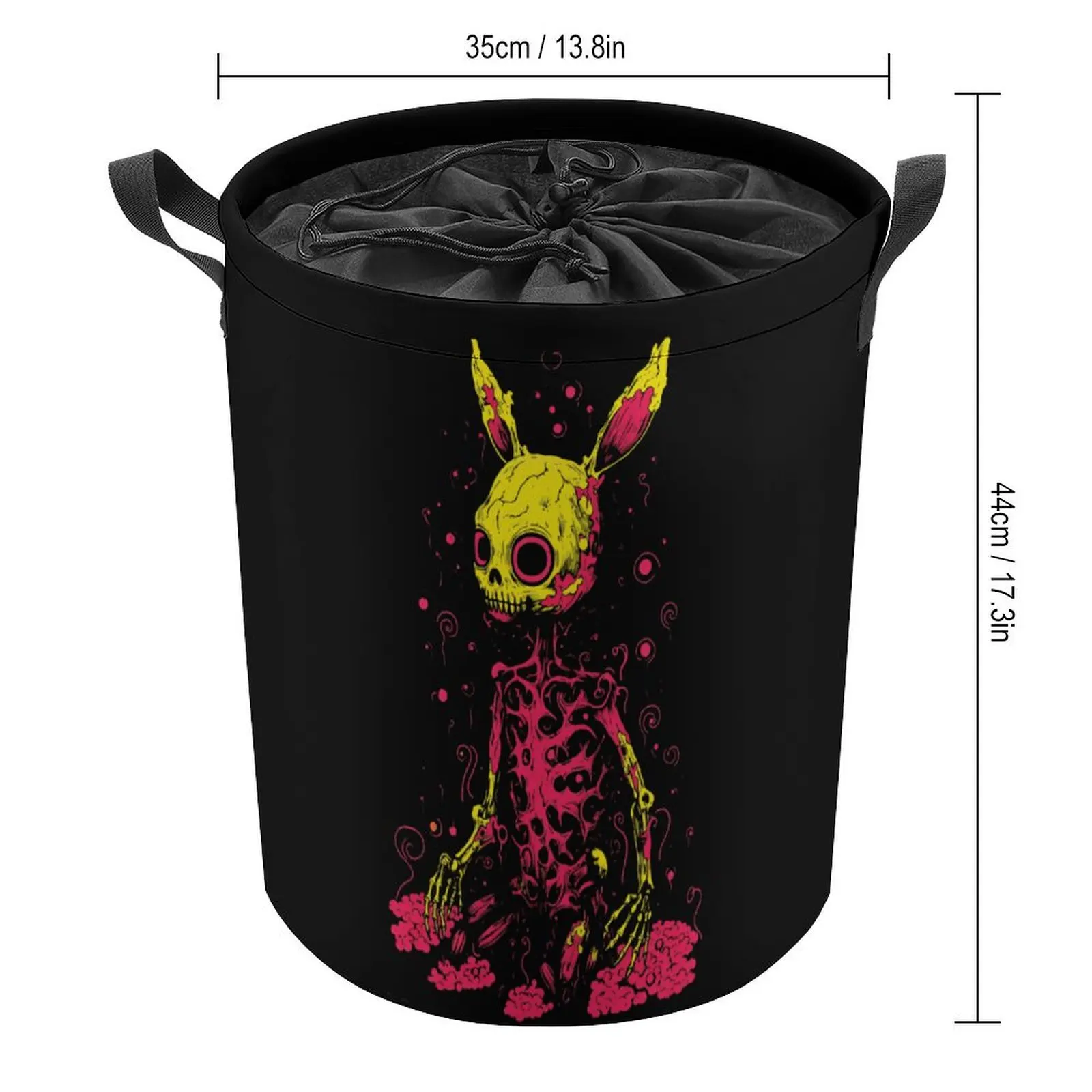 Storage Tank Psychedelic Rabbit Women's Champion® Unisex Laundry Basket Multifunctional Convenient Debris Room Storage Funny Tow