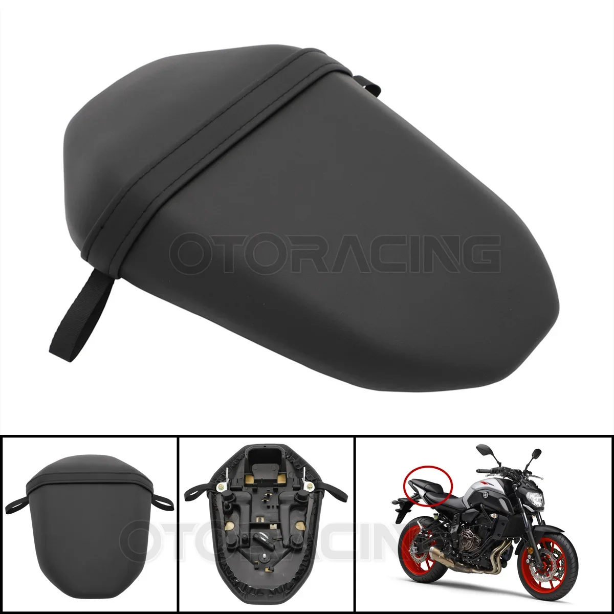 

Motorcycle Pillion Rear Seat Cushion Passenger Seat Cushion Pad For Yamaha MT07 MT-07 2018 2019 2020 2021