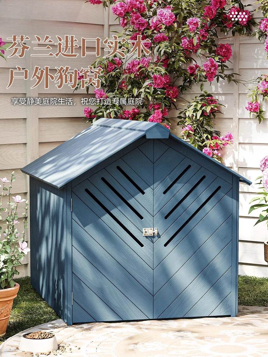 

Outdoor wooden kennel Four Seasons Universal Villa Courtyard Rainproof and Cold-proof Cat Nest Pet House Outdoor Large Dog House