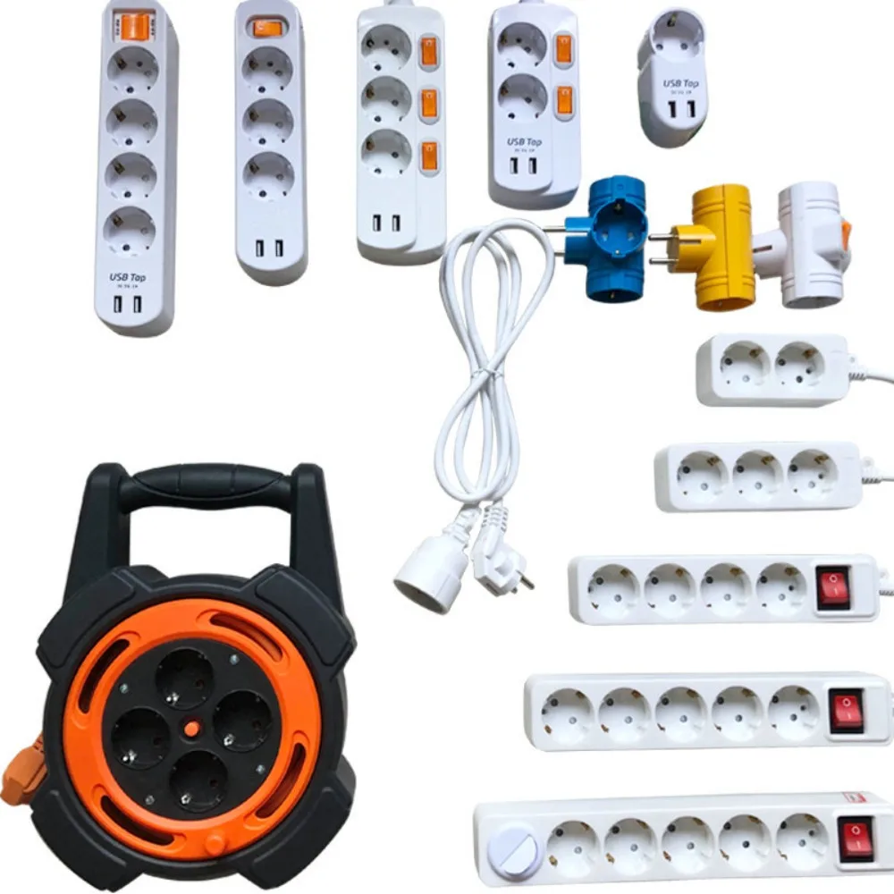 EU Standard Power Strip with KC CE ROHS Certifications, European Socket Extender & Adapter, Model XWL-S15KT