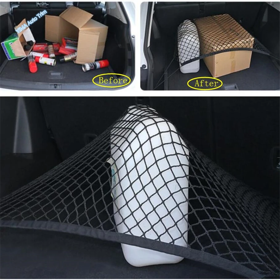 Rear Cargo Trunk Storage Organizer Luggage Net Elastic Mesh Holder Accessories For VW Volkswagen ID.3 ID.4 6 X Crozz 2021 - 2024