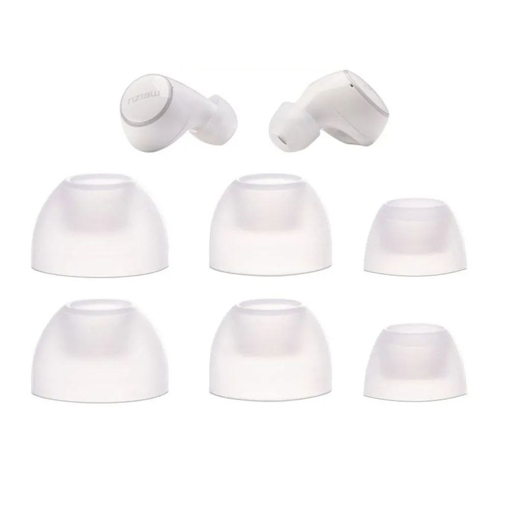 6pcs Soft Silicone Ear Tips for Meizu POP POP2s POP2 Wireless Bluetooth Earphone Earbuds Tips Earpieces Replacement Accessories