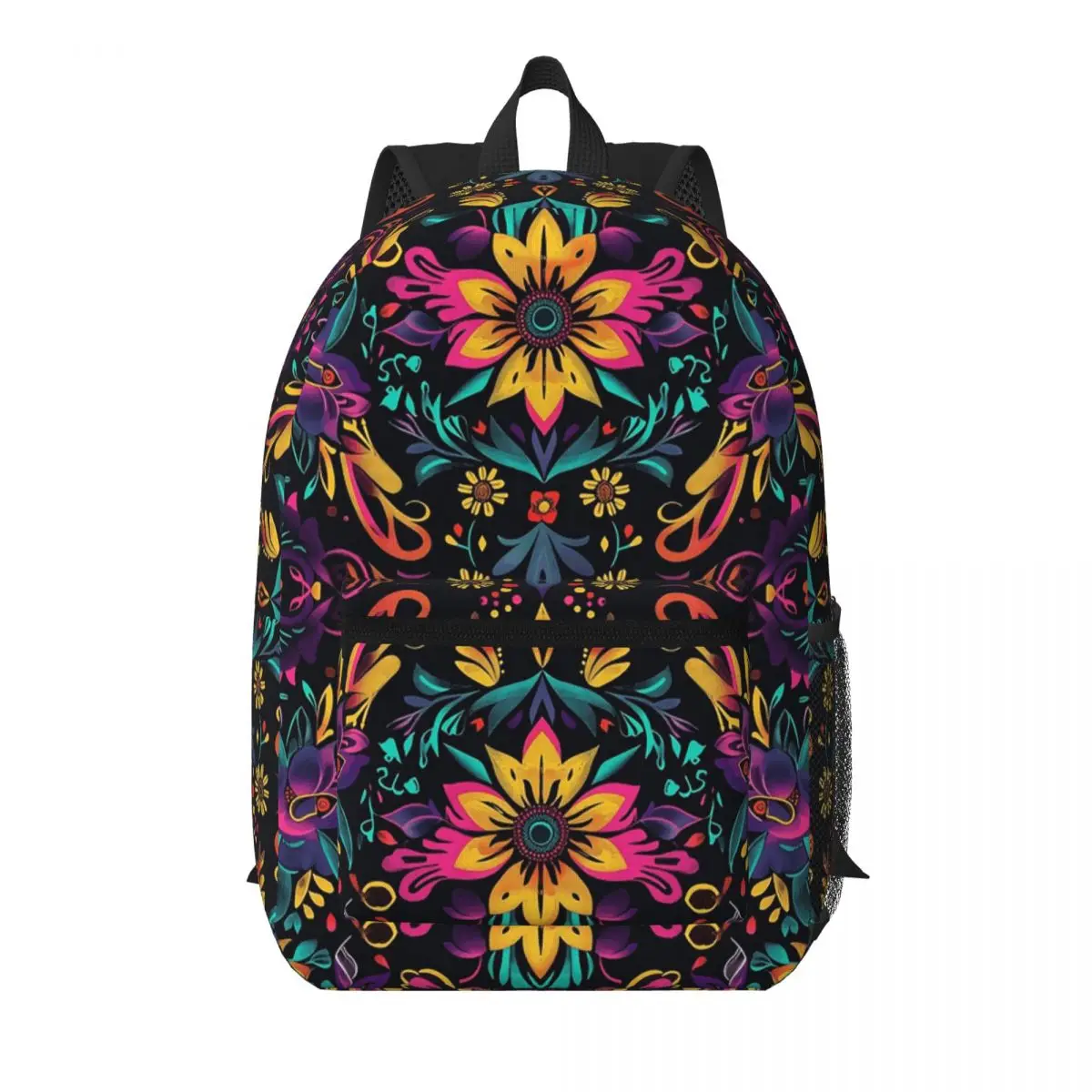 Colorful Mexican Traditional And Festive Student Backpack School Bag Hiking Travel Daypack for Boys Girls Bookbag Shoulder Bags