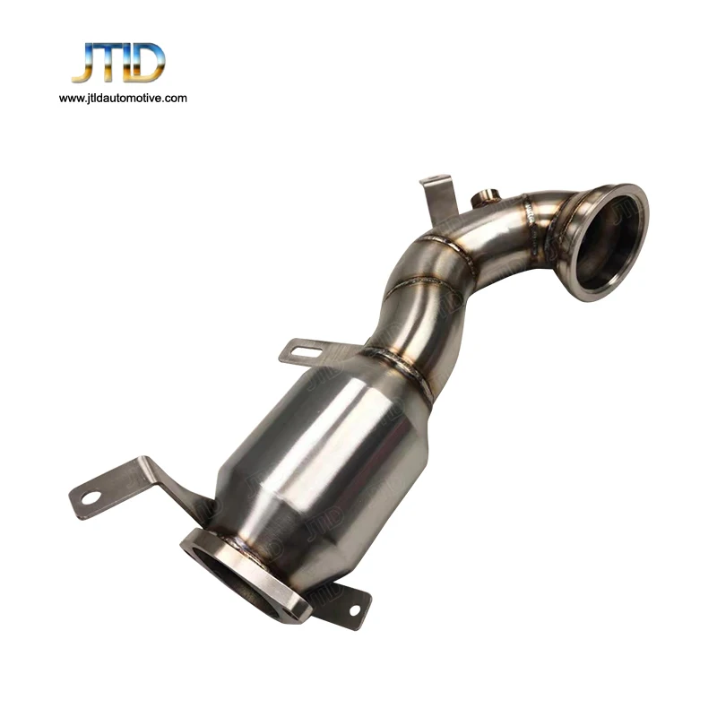 Downpipe สำหรับ Fiat 500 1.4L SS304ระบบระบายไอเสียไร้อากาศระบบเสียงที่ใช้งาน