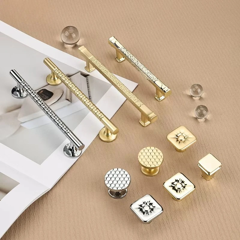 OK3-Nordic Style Retro Cabinet Pulls Drawer Single Hole Antique Copper Wardrobe Door Solid Zinc Alloy Roller Plating Handle