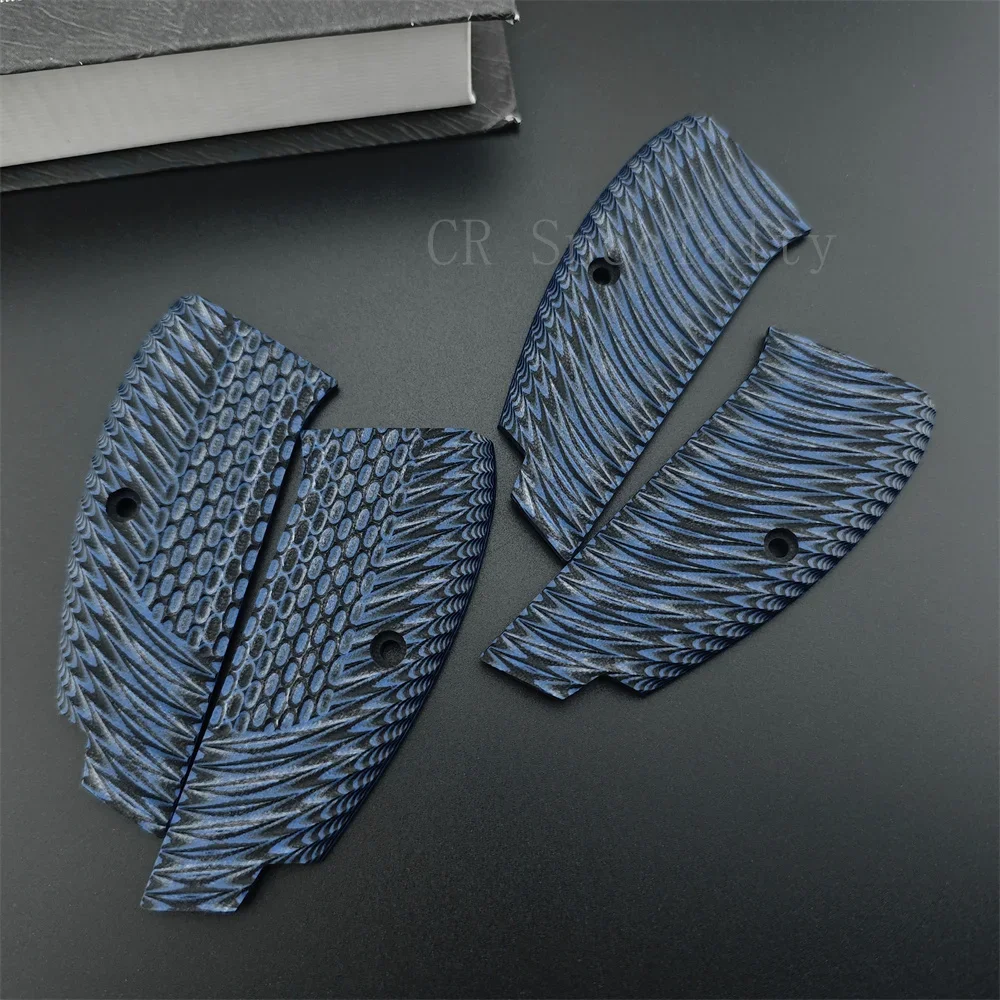 Multifunctional 2 PCS Gun Non-slip Handle CZ75 G10 Grips Patches DIY Anti-slip Blue G10 Grips Scales Decor Material Blanks Slaba