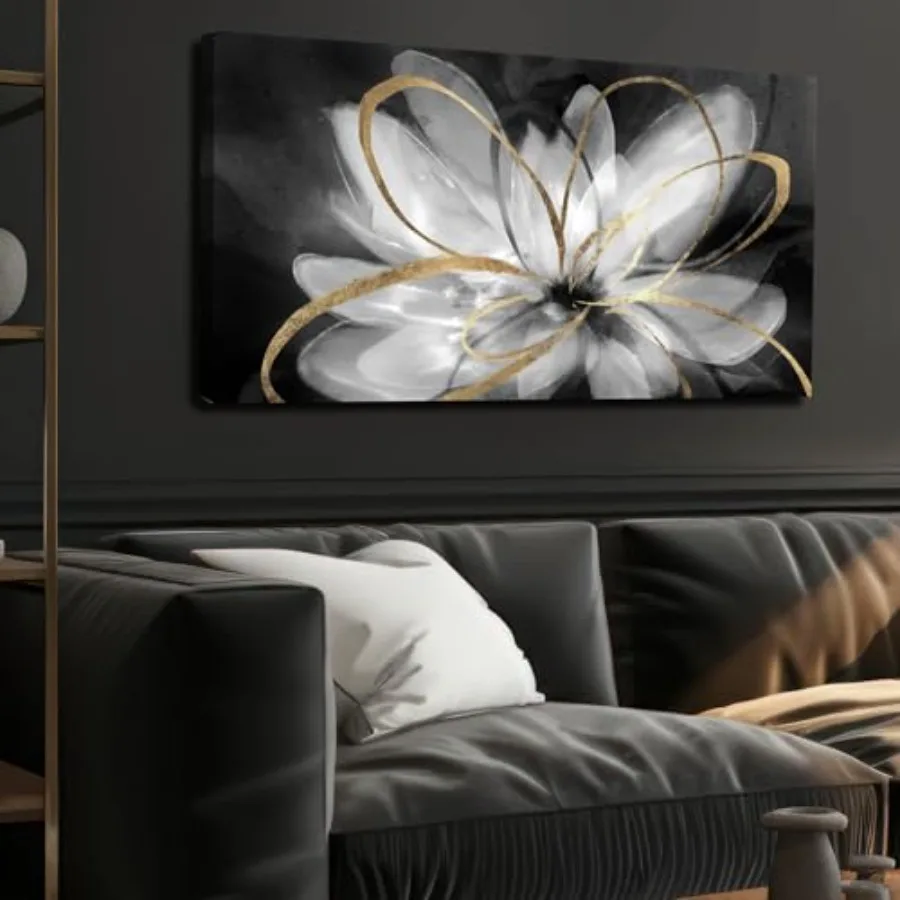 

Wall Art for Bedroom and White Picture Artwork Botanical Decorations for Living Room Kitchen Dining Room Office 20x40 Inch