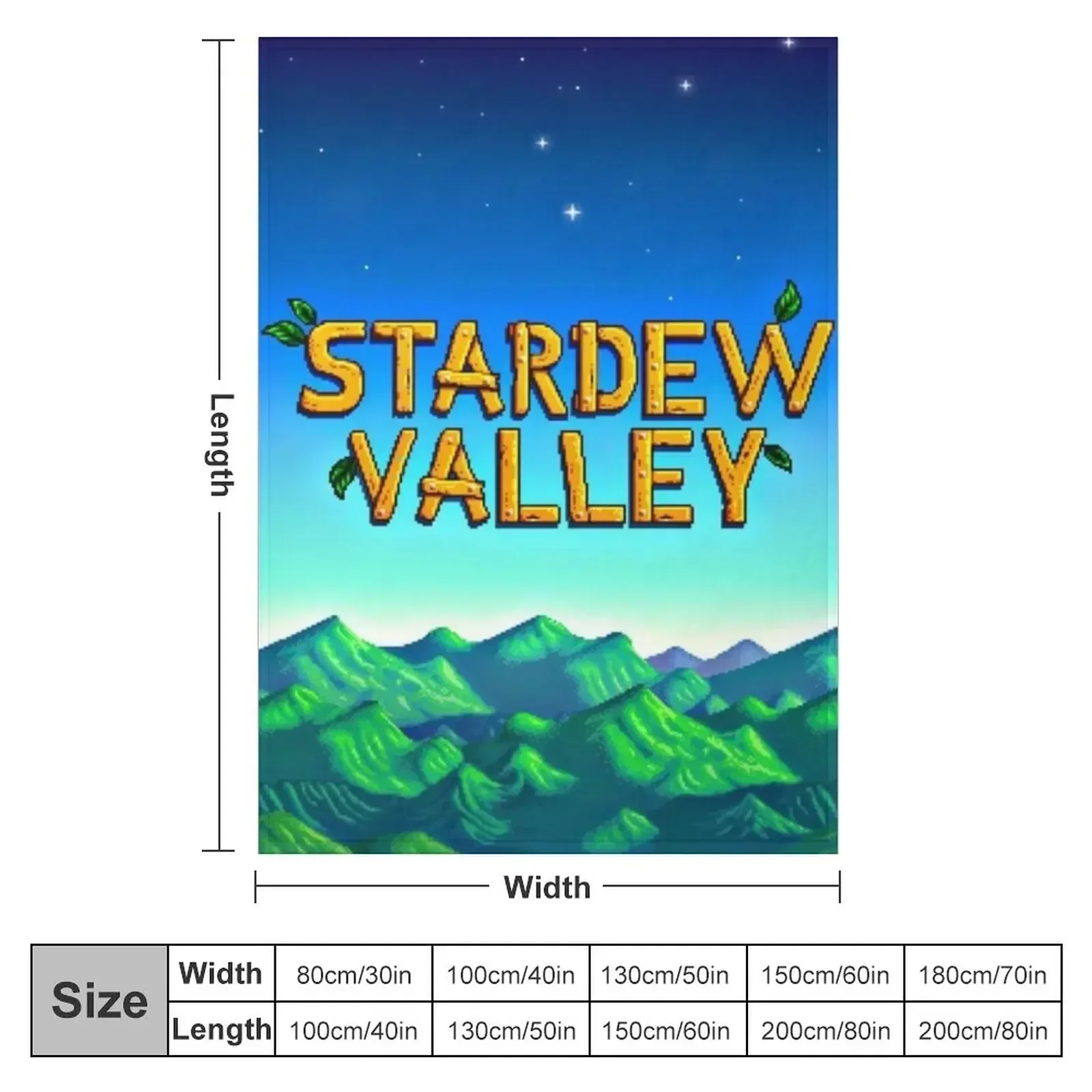 Stardew valley title Throw Blanket couch cozy soft plush fuzzy picnic outdoor blanket