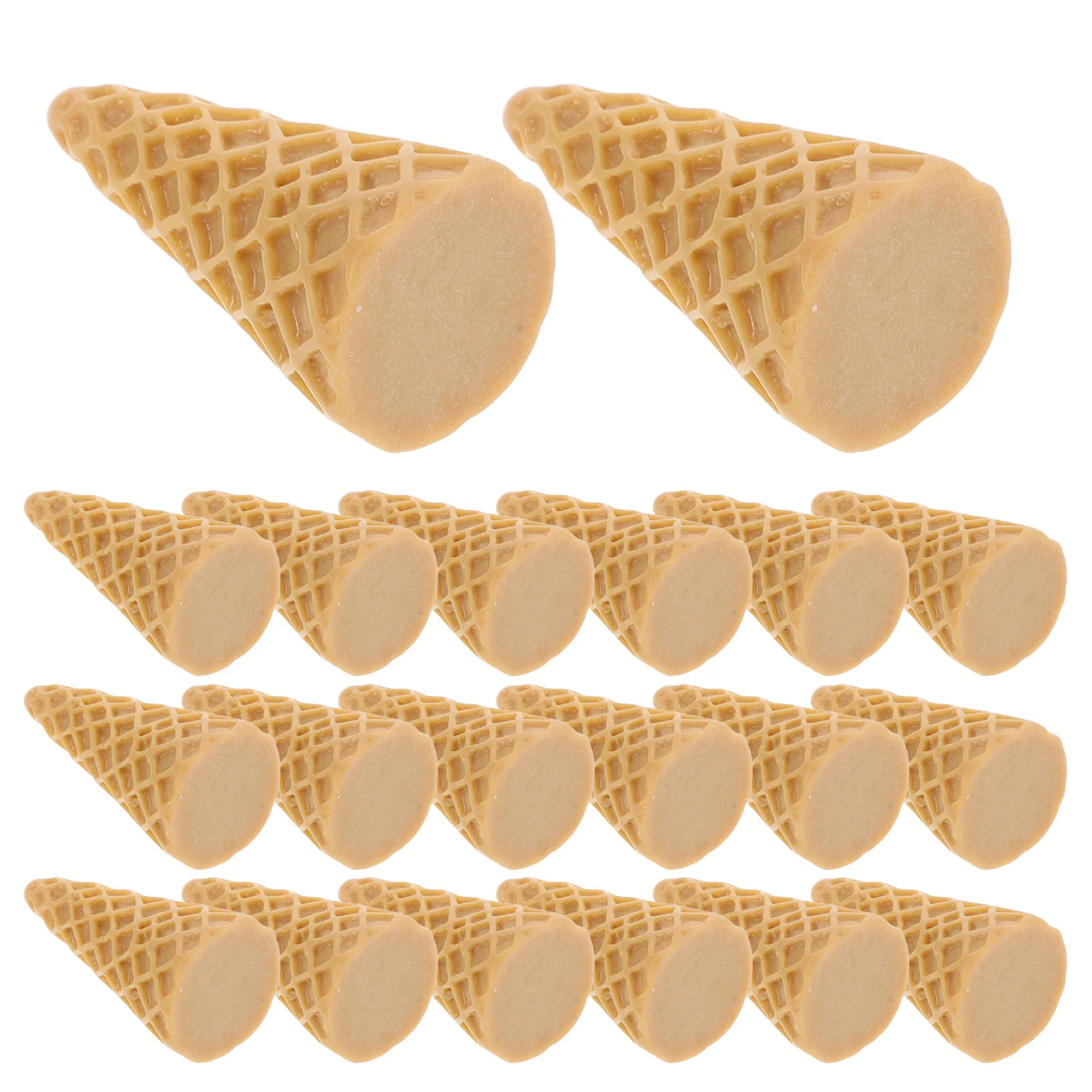 20 Pcs Cone Accessories Small Ice Cream DIY Phone Case Charm Summer Craft Supplies Charms Mini Hairpin Crafts Headgear