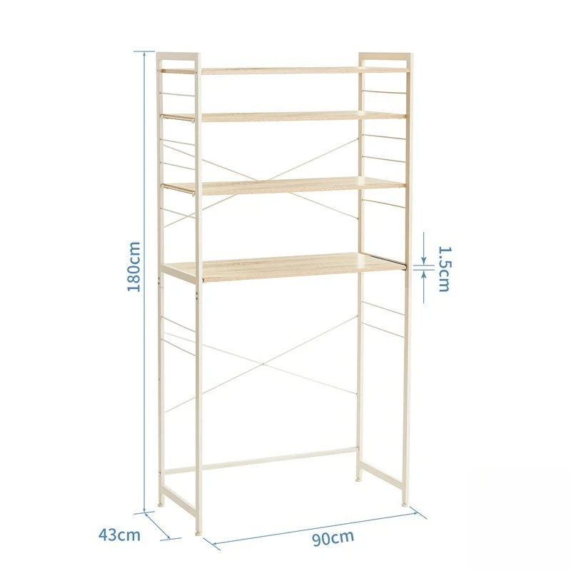 

Carbon steel multi-layer kitchen, washing machine floor storage rack
