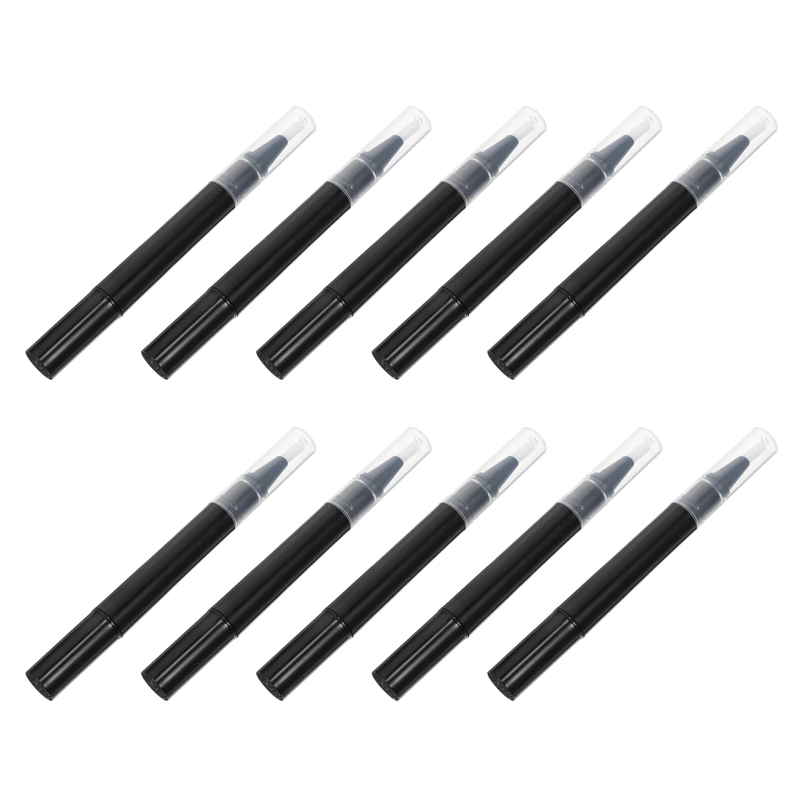 

10 Pcs Empty Pen Nail Oil Container Lip Gloss Clear Brush Portable Manicure Supply Safe PP Material Easy Use