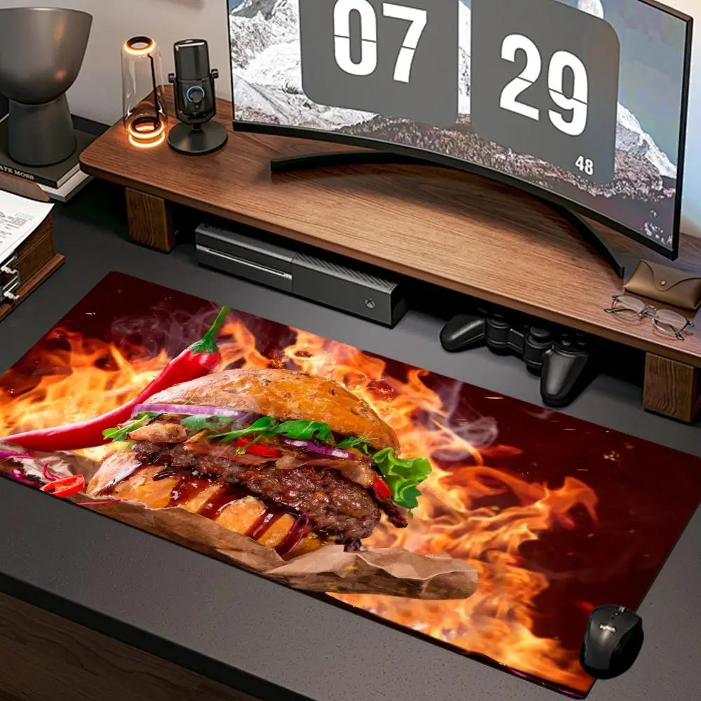 juice burger Mouse Pad New Computer Home Mousepad XXL Desk Mats Natural Rubber Office Anti Slip Gaming Accessories pad