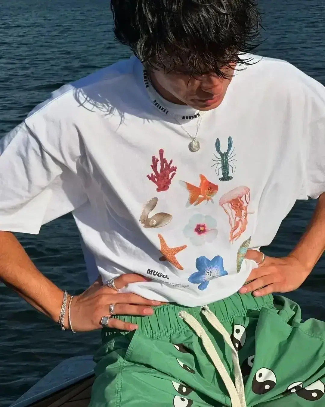 تي شيرت كاجوال على الموضة ملابس كانجي تي شيرت مطبوع بأكمام قصيرة فضفاض ملابس الشارع الشهير Harajuku بلايز Y2k تي شيرت للجنسين #2