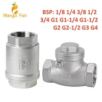 304 stainless steel swing check valve H14W H12W H11W horizontal threaded one-way valve Water pipe check valve 1/2 3/4 1“ 1-1/4”