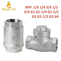 304 stainless steel swing check valve H14W H12W H11W horizontal threaded one-way valve Water pipe check valve 1/2 3/4 1“ 1-1/4”
