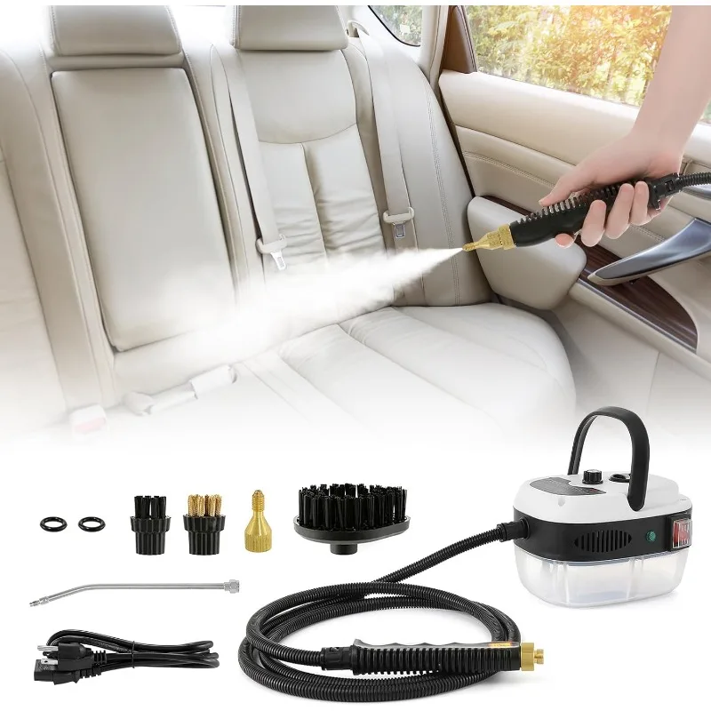 2500W Car Steamer for Auto Detailing High Pressure Handheld Steam Cleaner with Water Tank Portable Electric