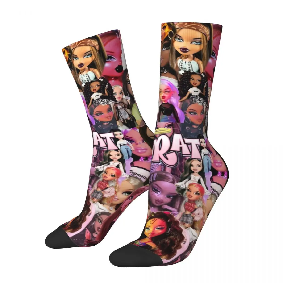 Doll Family Y2k Harajuku 90s Cartoon Girls Socks Men Women Casual Bratz Socks Harajuku Spring Summer Autumn Winter Socks Gifts