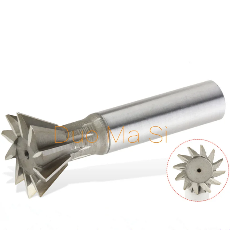 10mm 12mm 16mm 20mm 25mm 30mm 40mm 50mm 60mm Dovetail Milling Cutter 45 55 60 Degrees CNC Router Bit Straight Shank HSS End Mill