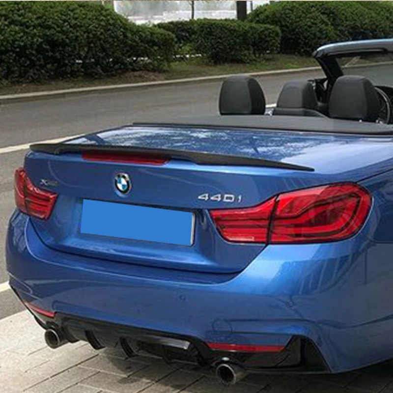 FOR BMW 4 Series F33&M4 F83 Convertible P Style Carbon fiber Rear Spoiler Trunk wing 2013-2020 FRP  Forged carbon