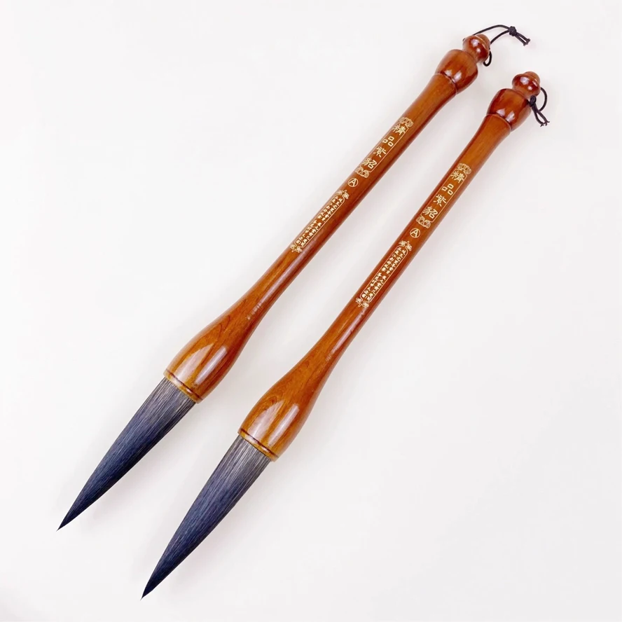 Professional Handmade Pure Goat Hair Calligraphy Brush Large Size for Chinese Ink Painting Xuan Paper Cursive Script Long Taper