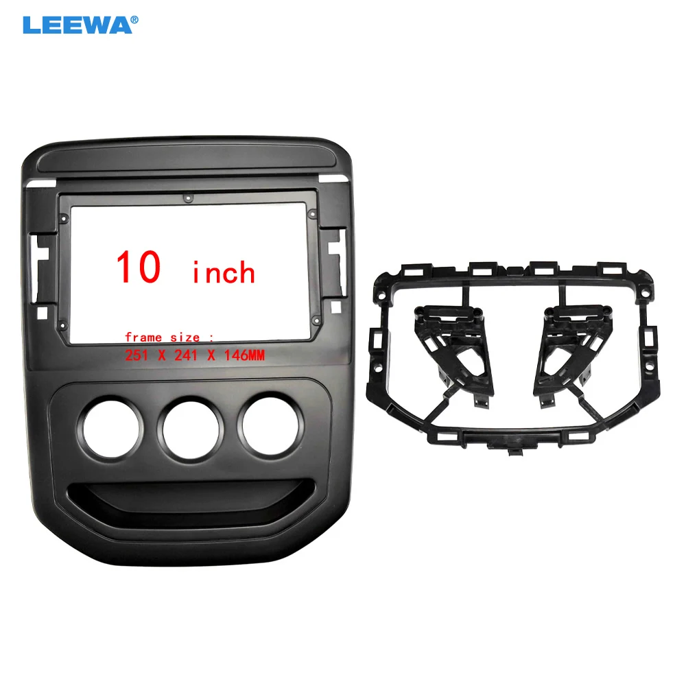 

LEEWA Car 2Din Audio Face Plate Fascia Frame For Baojun 530 10.1" Big Screen Radio Stereo Panel Dash Mount Refitting Kit #CA7311